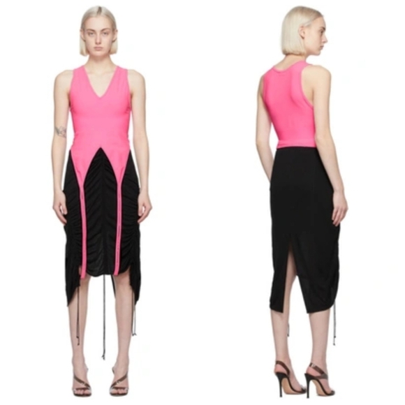 NWT Helmut Lang Double Bra Top Pink Disco XS/S - Picture 3 of 9